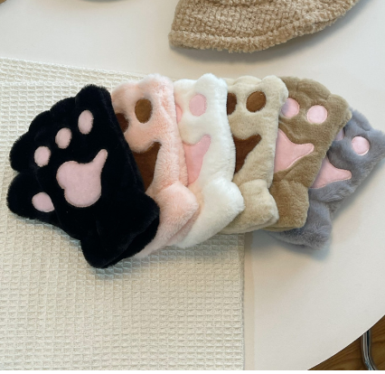 Cute Cartoon Cat Girl Gloves