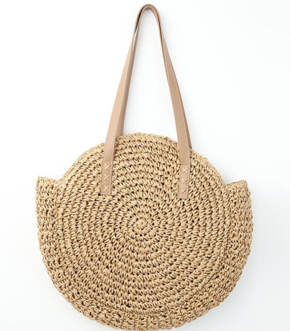 Bohemian Round Straw Shoulder Bag