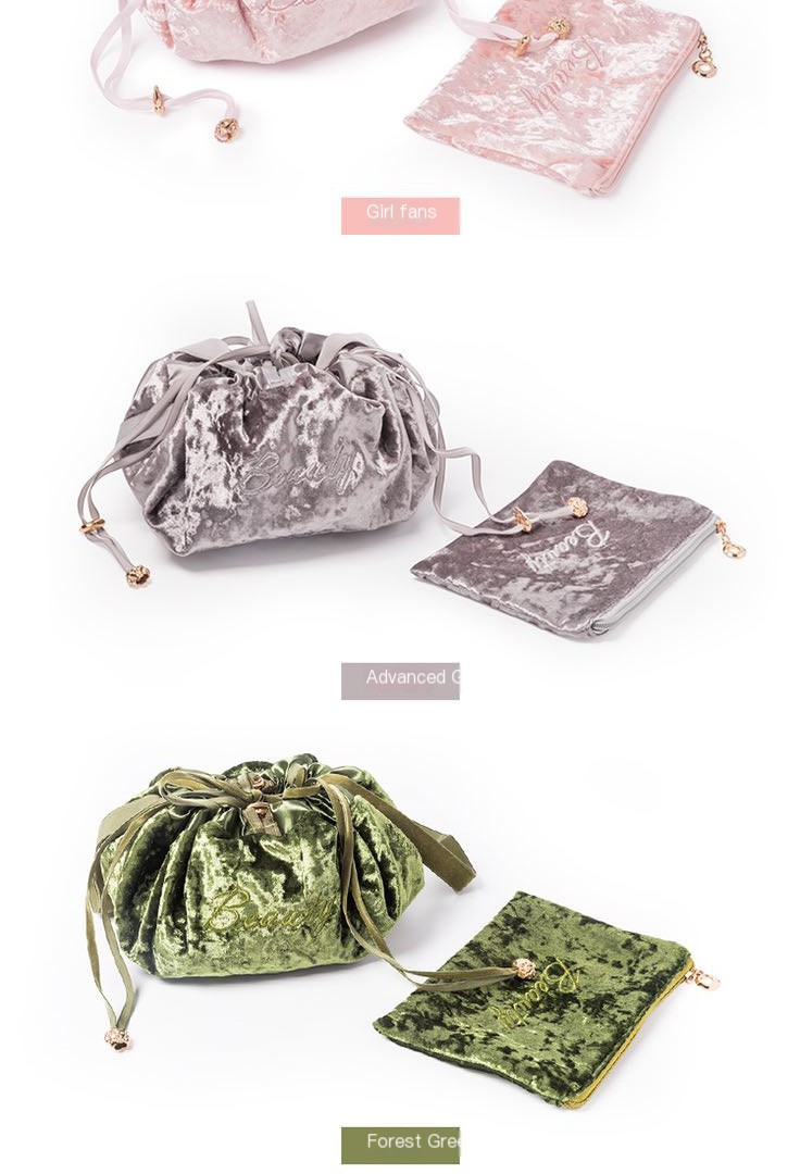 Velvet Makeup Storage Bag