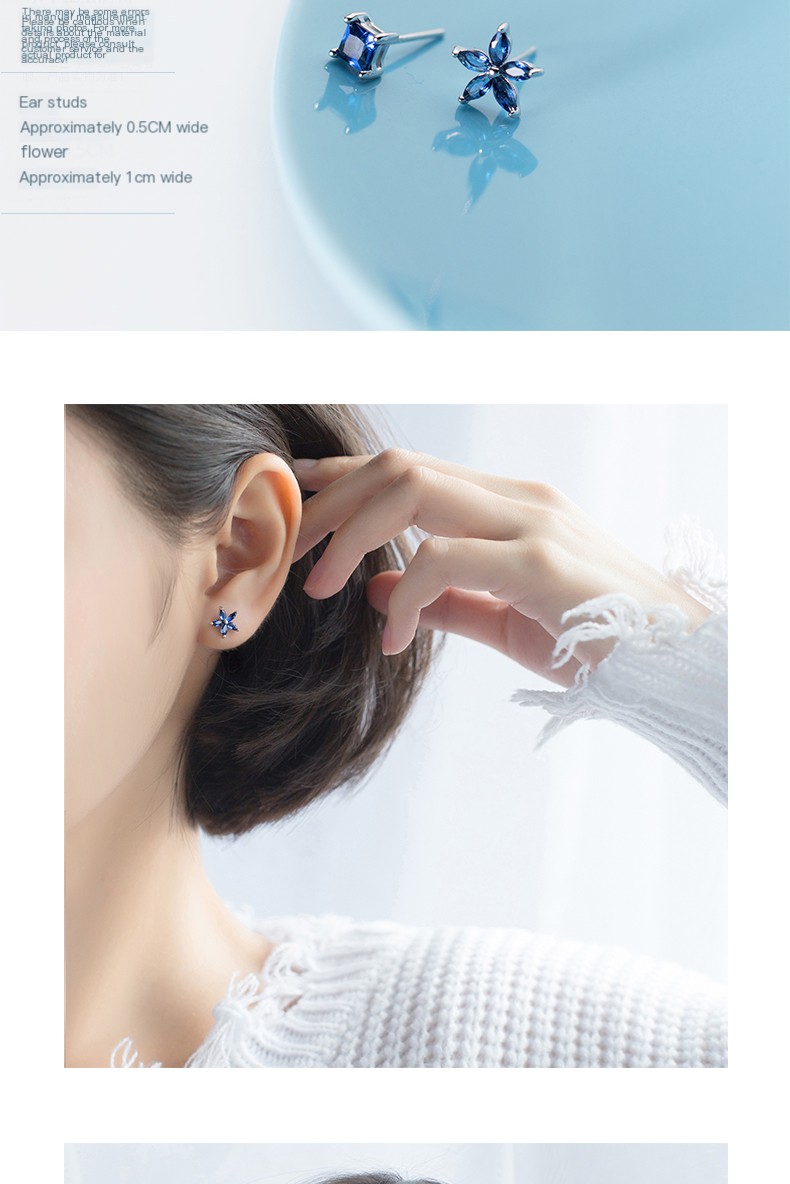 Blue Flower Earrings 2