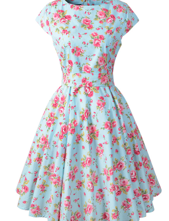 Mint Green Flower Dress 3