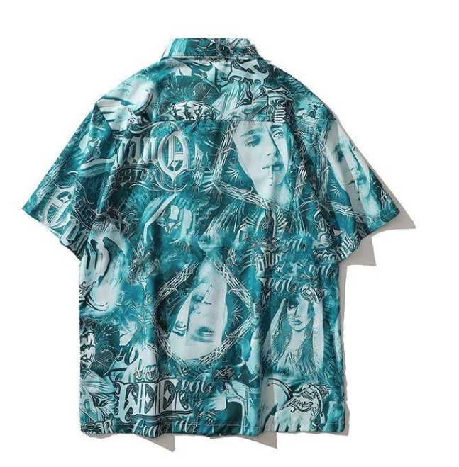 Everyday Scene Retro Casual Men's Shirt Detail