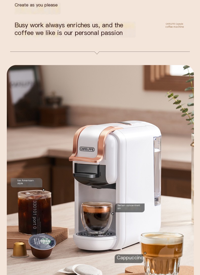 Cafetera tres en uno