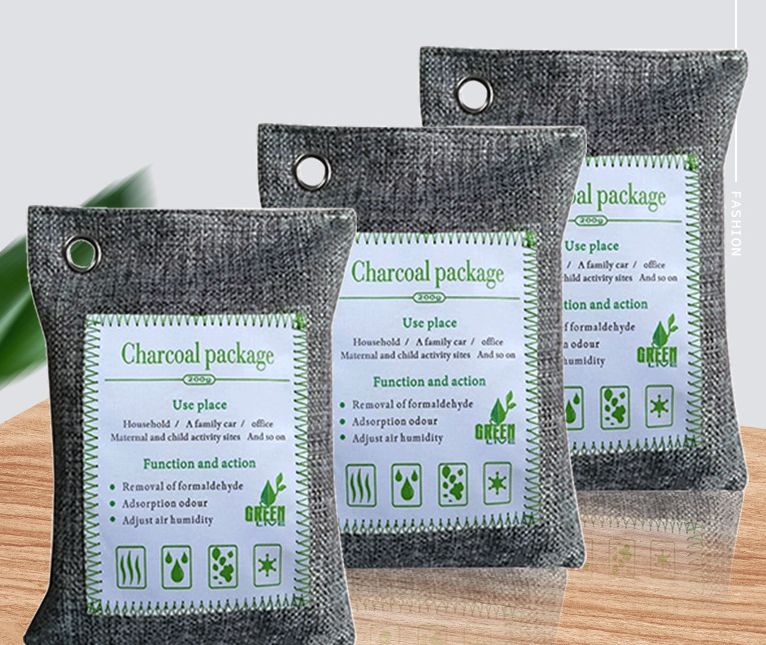 Bamboo Charcoal Air Purifying Bag in Grey