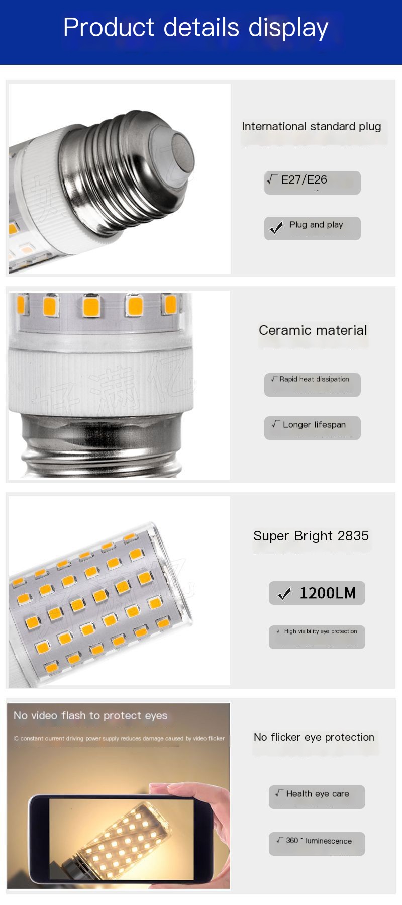 LED Corn Bulb in Use