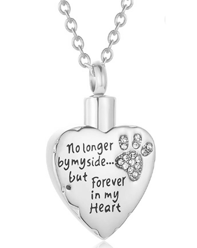 Heart-Shaped Pet Ash Necklace Image 5
