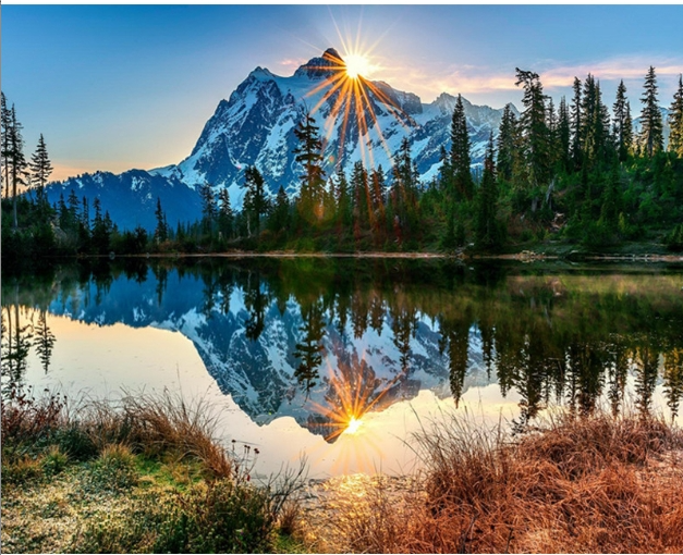 Snow Mountain Landscape Painting