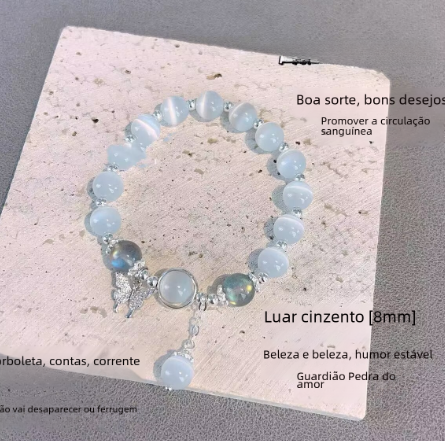Cat's Eye Stone Butterfly Bracelet