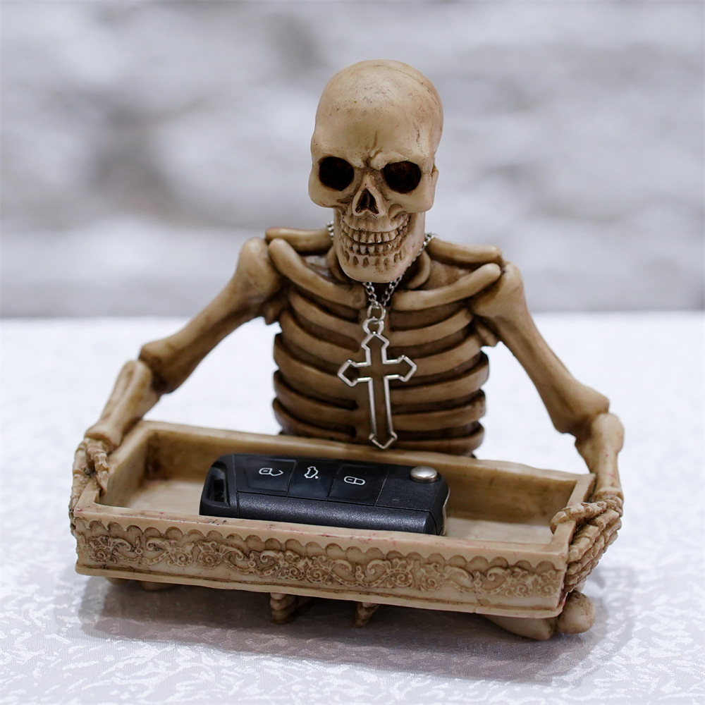 Resin Skull Tray Ring Holder