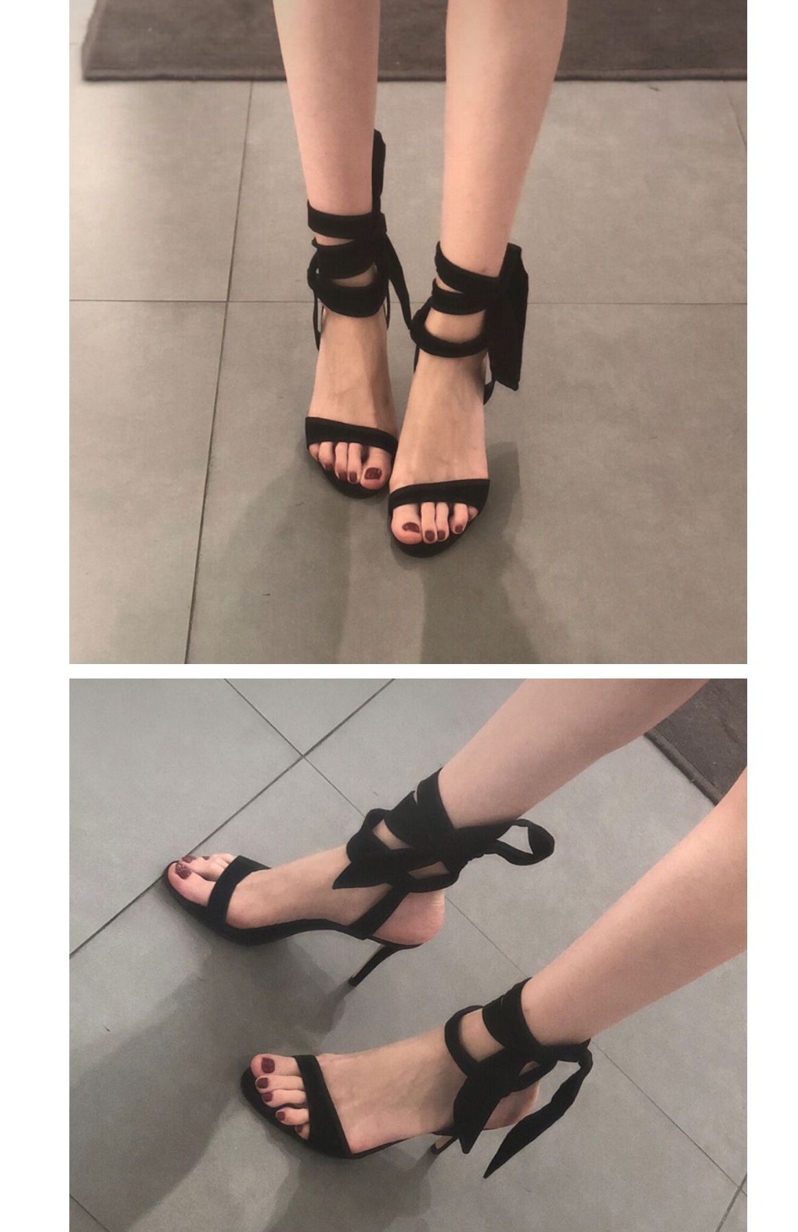 Sandals with stiletto heels