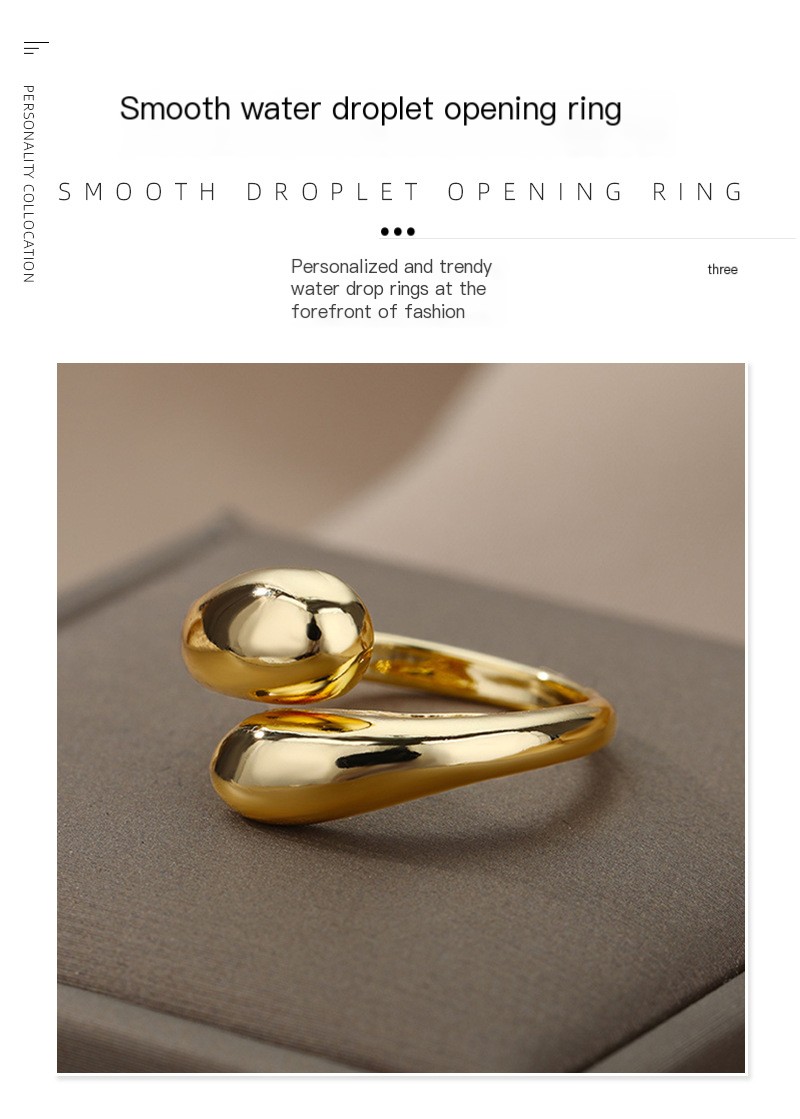 Gold Irregular Geometric Ring 1