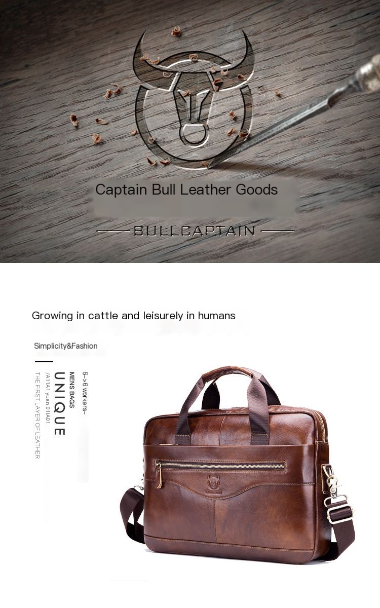 Schlatum Premium Leather Briefcase