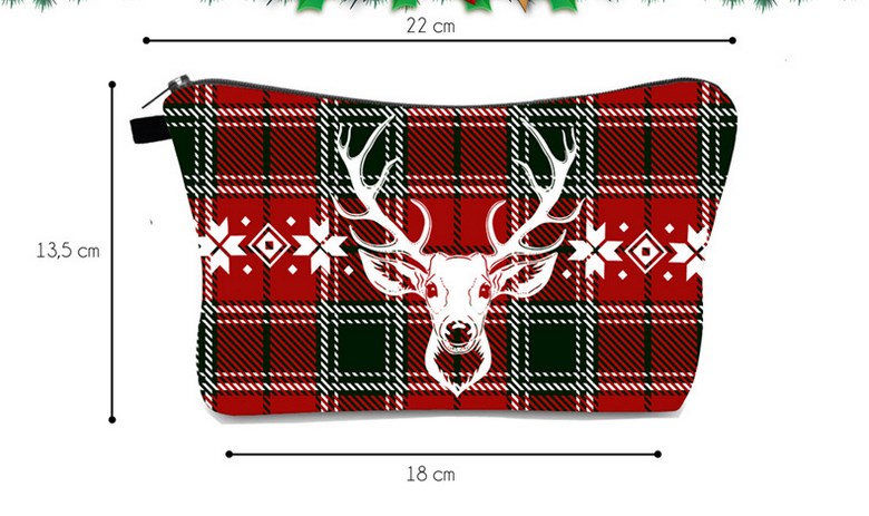 Christmas Print Cosmetic Bag