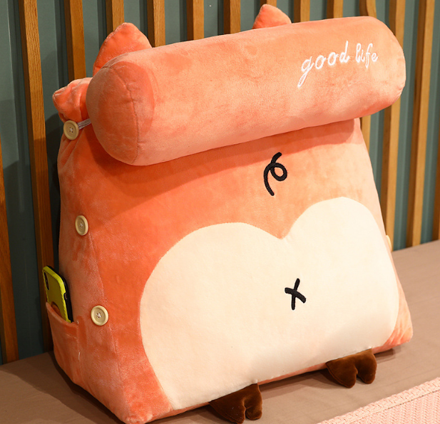 Tatami Cotton Triangle Cushion Bedside Cartoon Sofa Pillow Back Soft Large Backrest Bedroom Tatami Bay Window Bed Modern Chair Waist Pillow