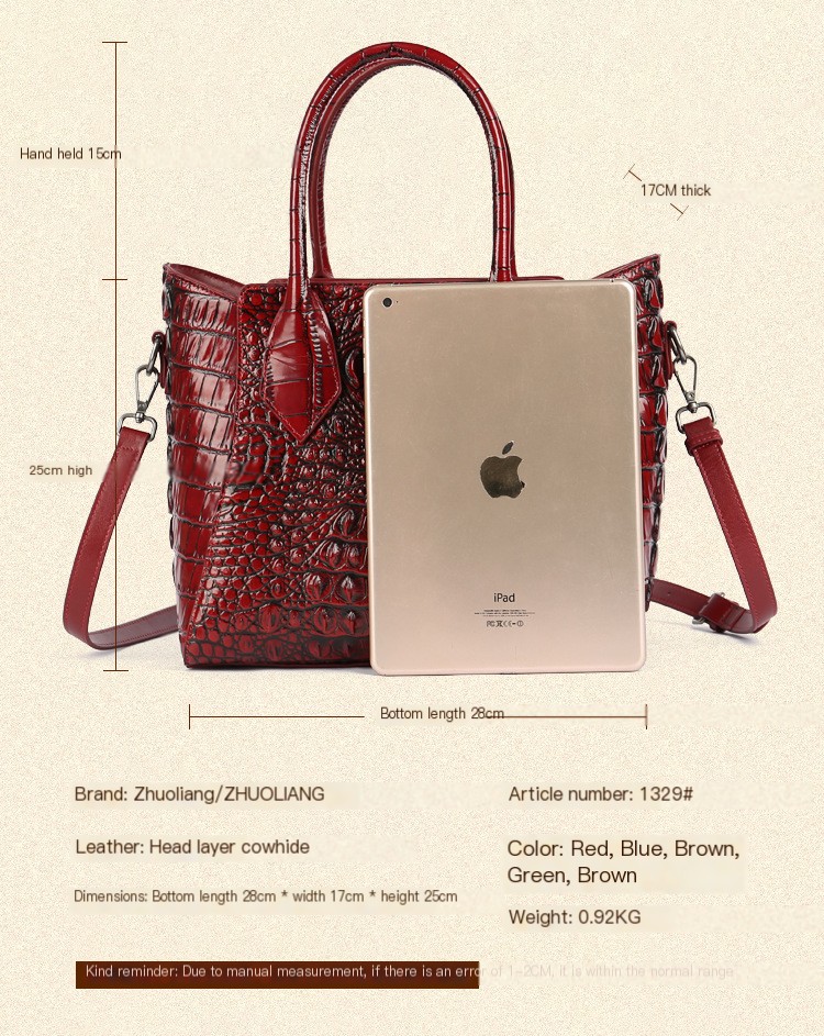 Crocodile Pattern Tote Bag
