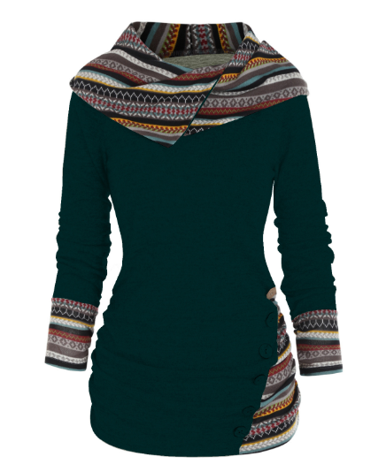 Knitted Long Sleeve Button Top Detail