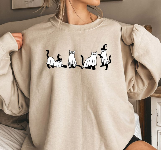 Halloween Dog Print Sweatshirt Image 3