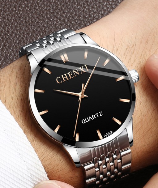 Business Watch - Steel with Black Surface and Rose Nails