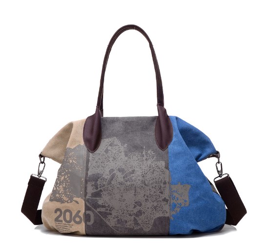 Canvas Shoulder Bag Coffee Brown