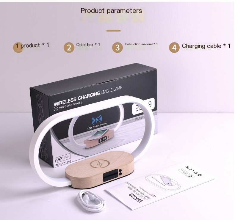 Wooden Wireless Charging Night Light 10