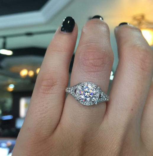 Geometric Hollow Diamond Ring Image 3