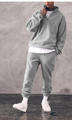 Casual Stand Collar Thick Long-Sleeved T-Shirt 5