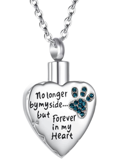 Heart-Shaped Pet Ash Necklace Image 7