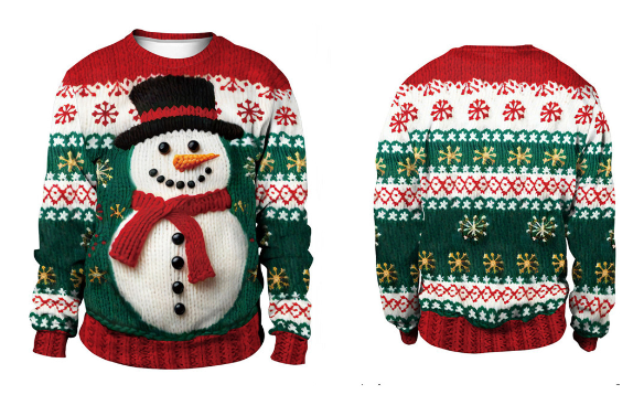 Reindeer Digital Christmas Sweatshirt Image 4
