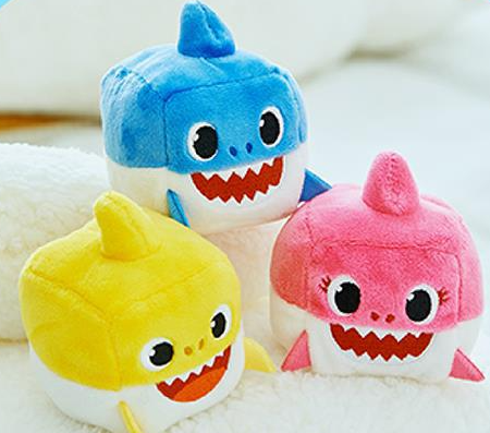 Pink Singing Shark Plush Toy