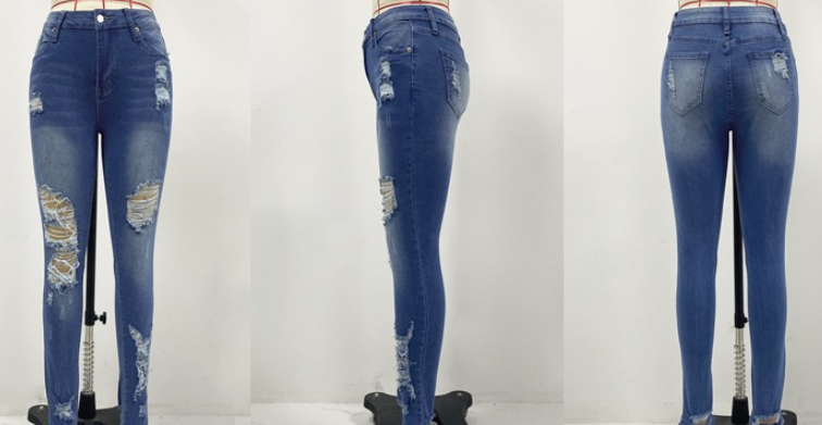 Back view of Blue Skinny Jeans