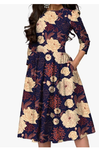 Polka Dot Long Sleeve Dress 4