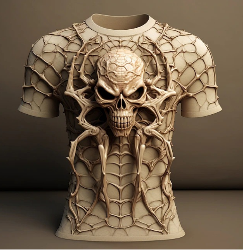 2024 New Design - 3D Skull Print T-Shirt