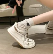 Blue and White Sports Shoes