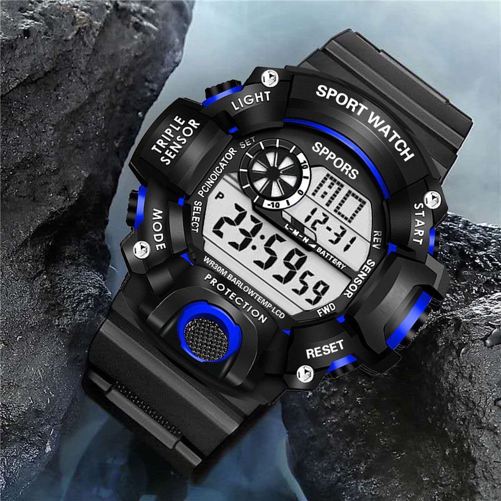 LED Men's Waterproof Sport Watch