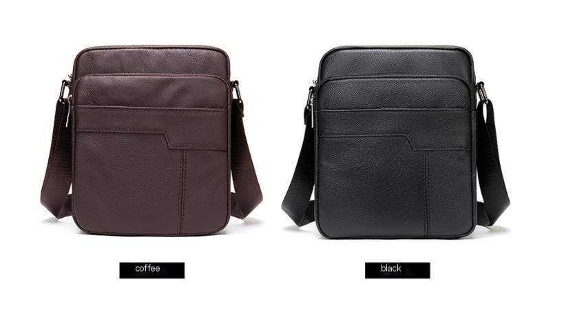 Men's Single Shoulder Bag - Brown