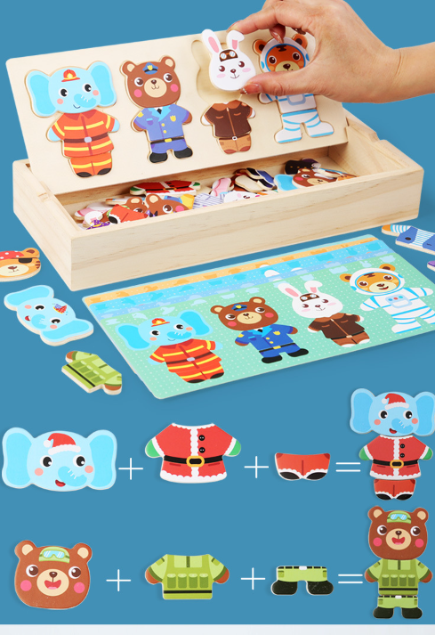 Animal Dress Up Puzzle Image 1