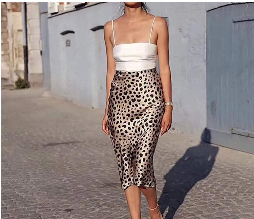 Leopard Print Skirt Back View