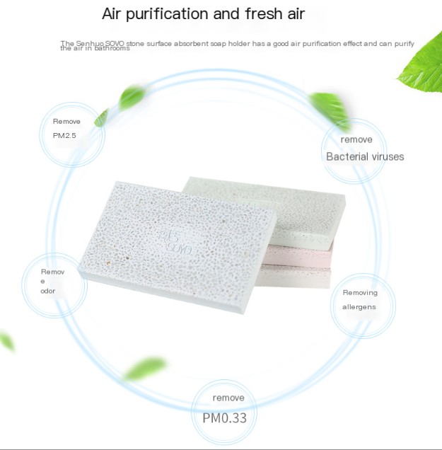 Diatomite Soap Dish in Use
