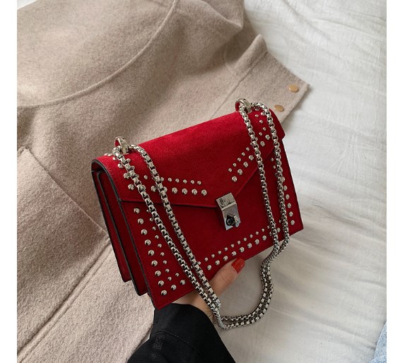 Khaki Chain Shoulder Handbag