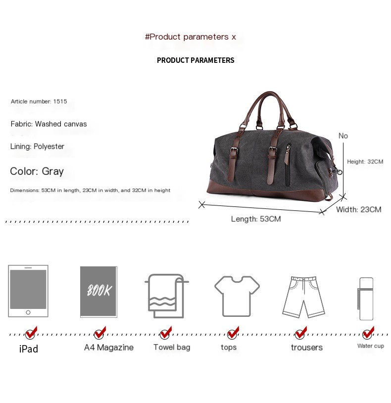 Vintage Canvas Tote Bag