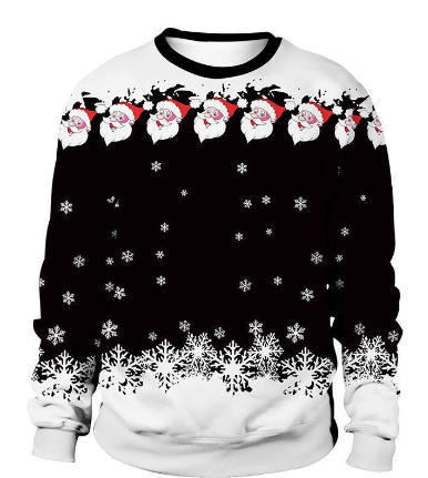 Christmas Animal Print Pullover 2