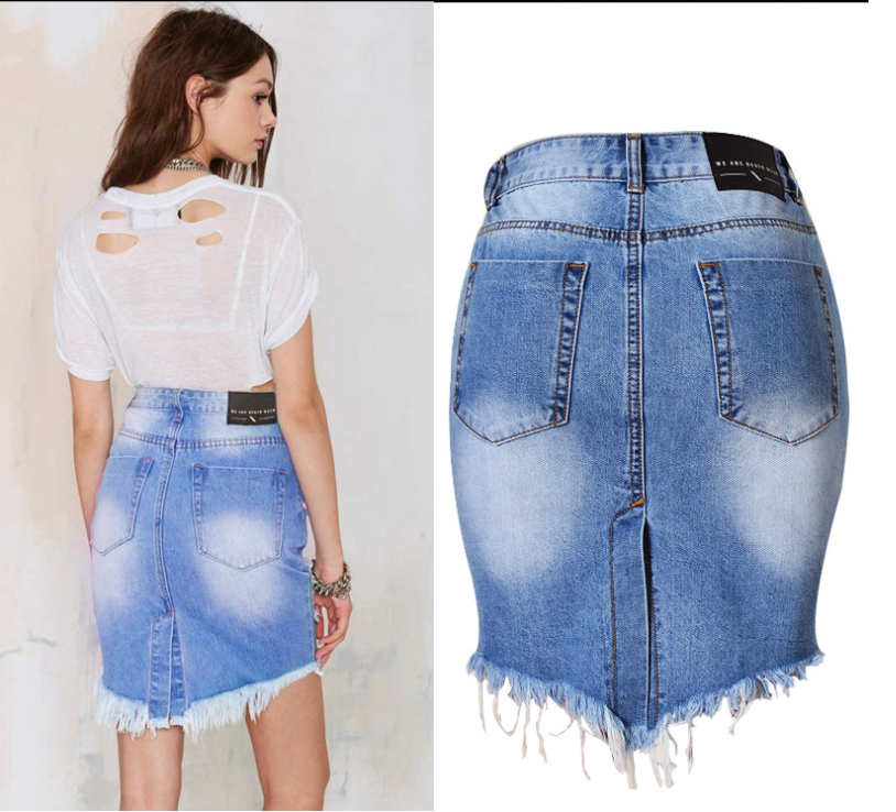 Denim Skirt Image 4