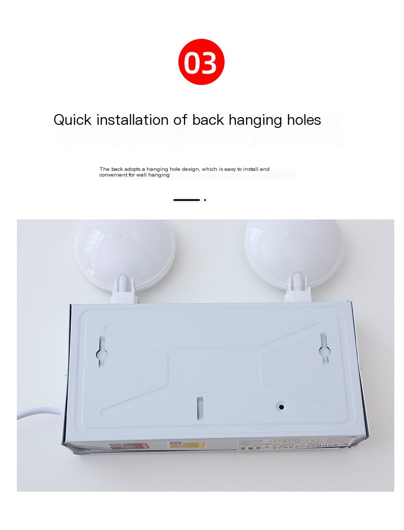 Factory wholesale emergency double head lamp 220V36V24V fire emergency lighting GB fire emergency wall lamp