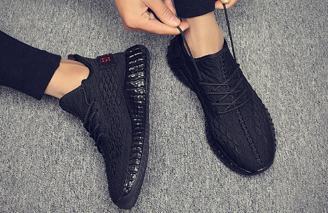 Men's Breathable Flyknit Sports Running Shoes