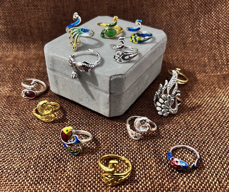 Imagen 1 del anillo de pavo real vintage