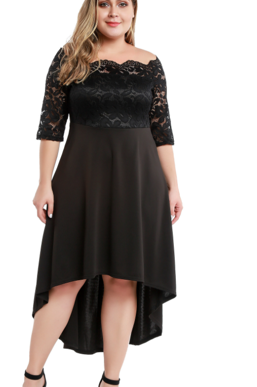 Lace Plus Size Dress Image 1