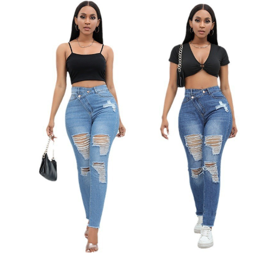 Stretchy Ripped Skinny Jeans - Image 5