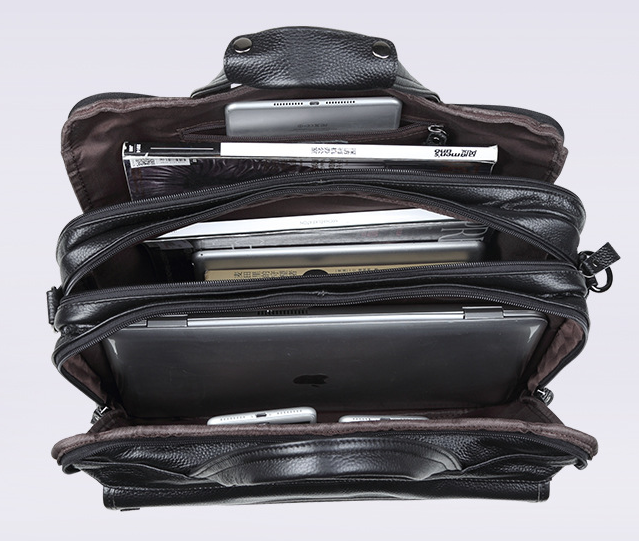 Leather Men's Bag Interior