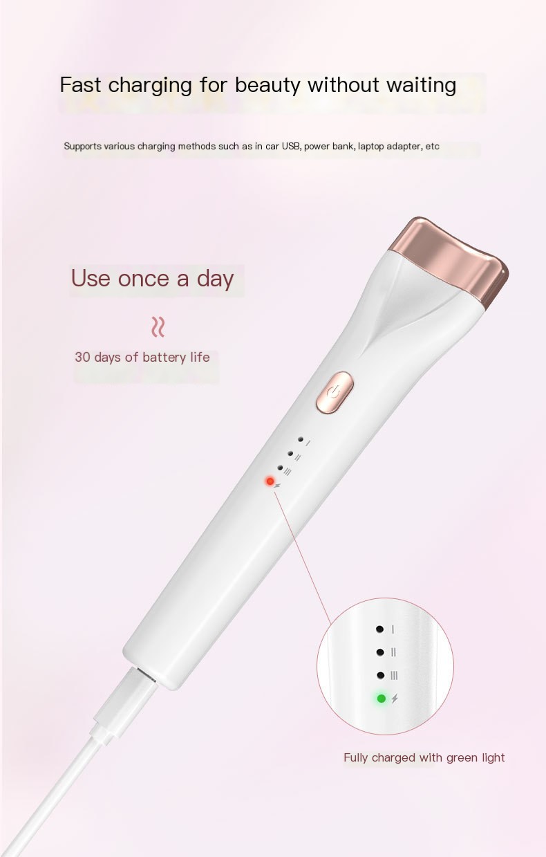 Electric Heated Eyelash Curler in action
