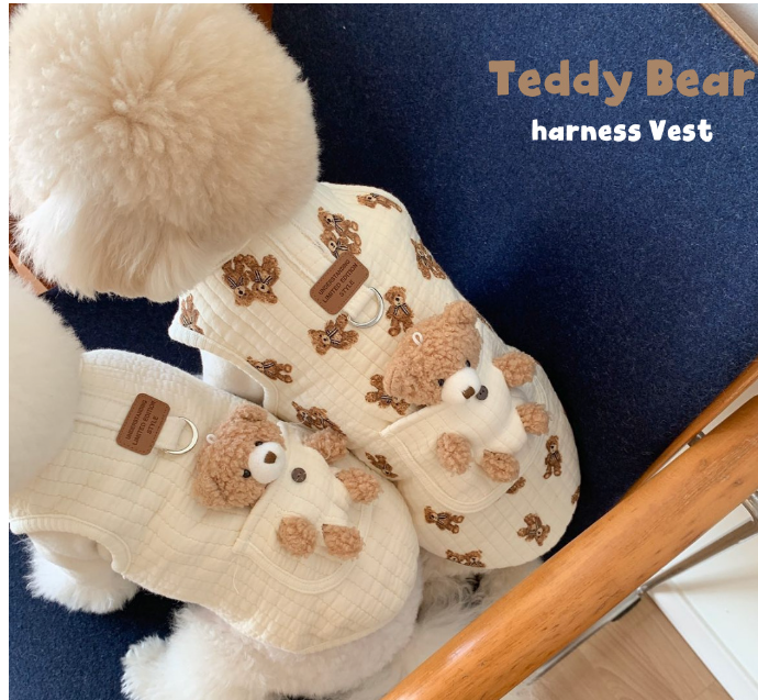 Pure Cotton Quilted Bear Vest Image 2